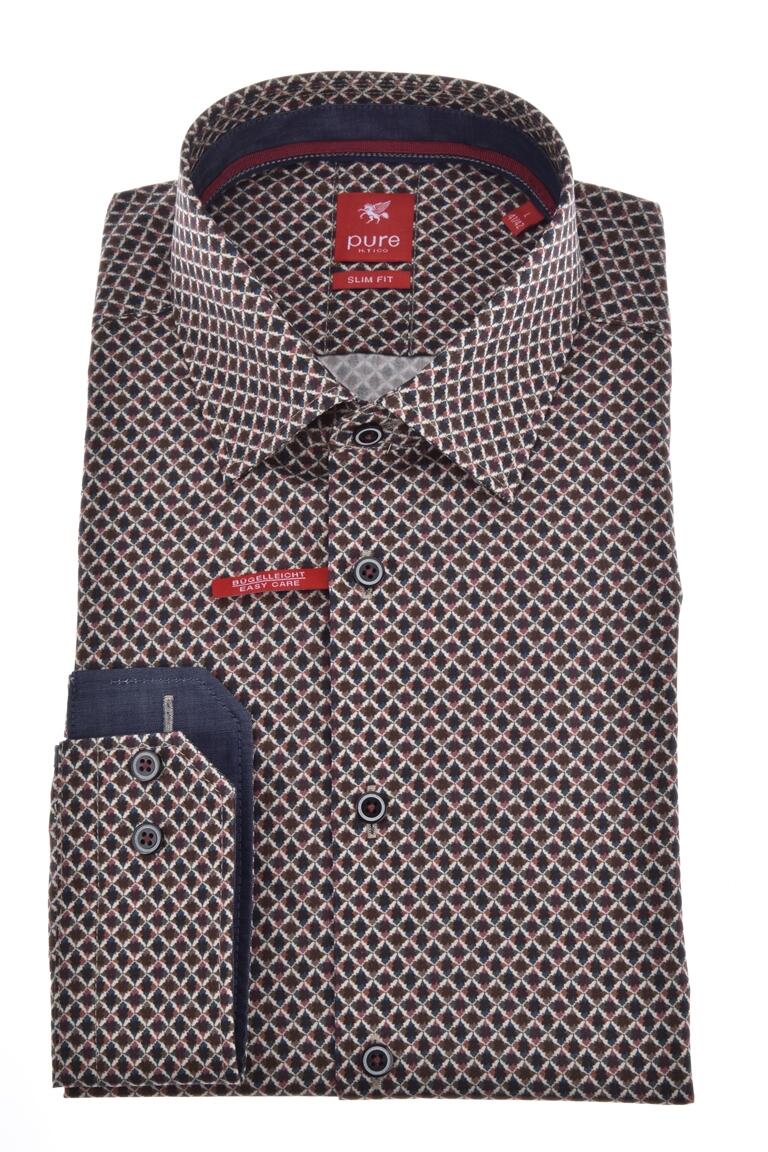 pure - PURE- City Hemd Red Langarm rot - Gr. - XXL von pure