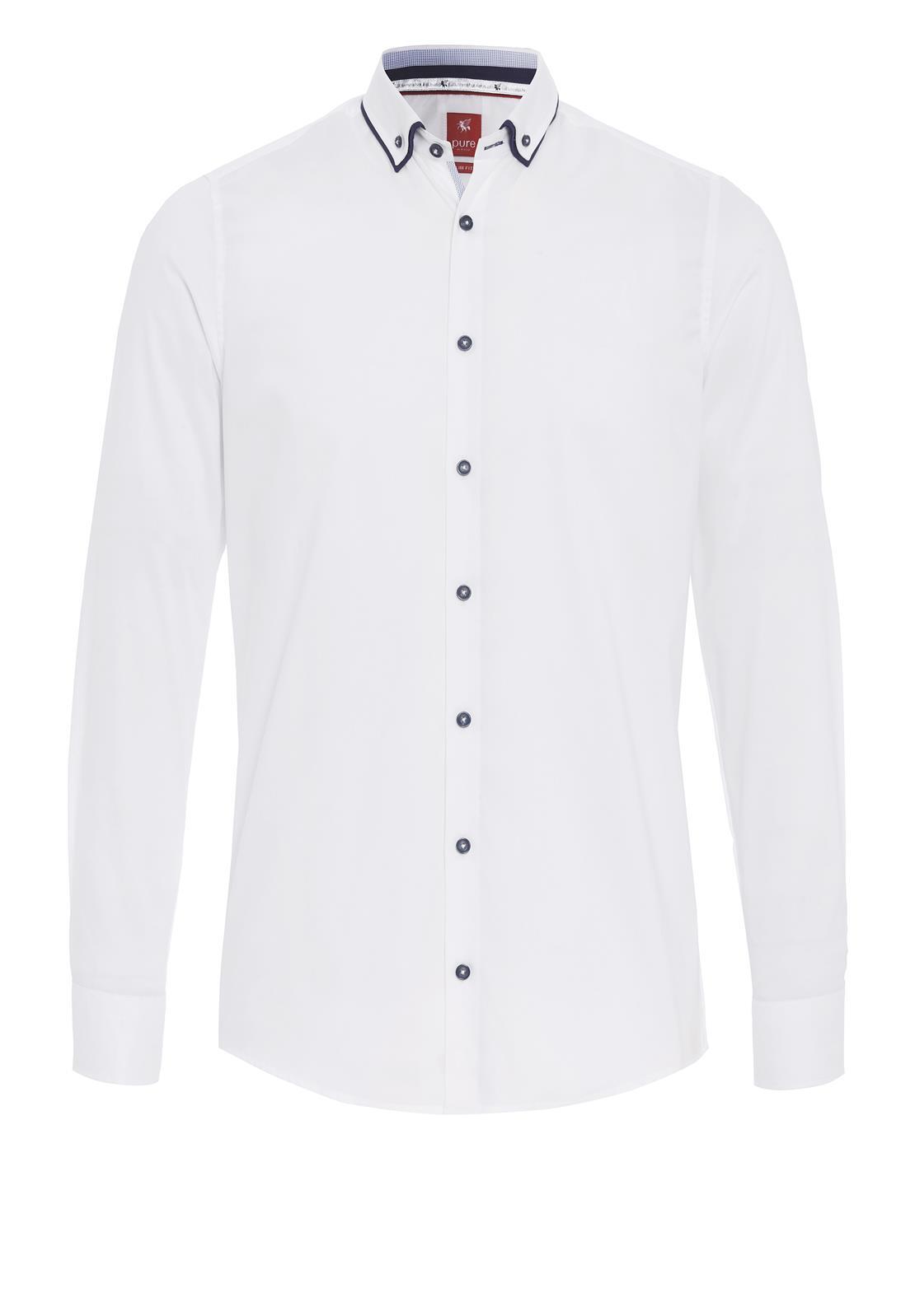 pure - PURE- City Hemd Red Langarm weiss - Gr. - XL von pure