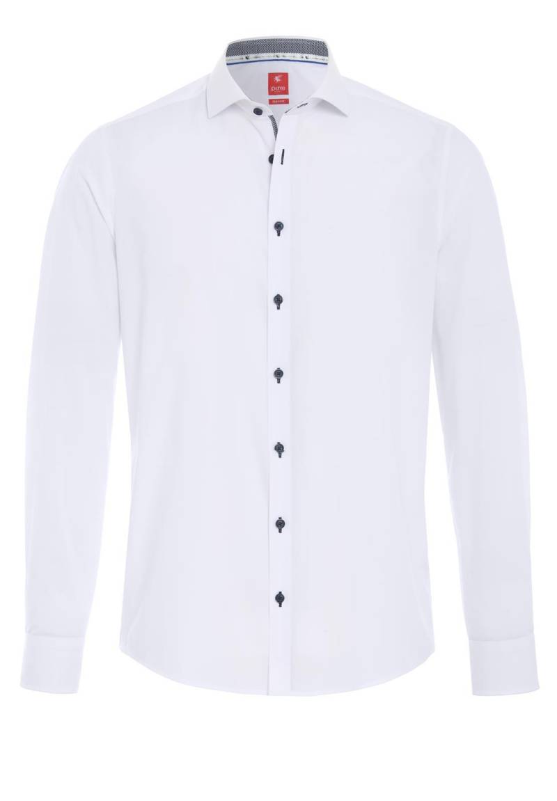 pure - PURE- City Hemd Red Langarm weiss - Gr. - XS von pure