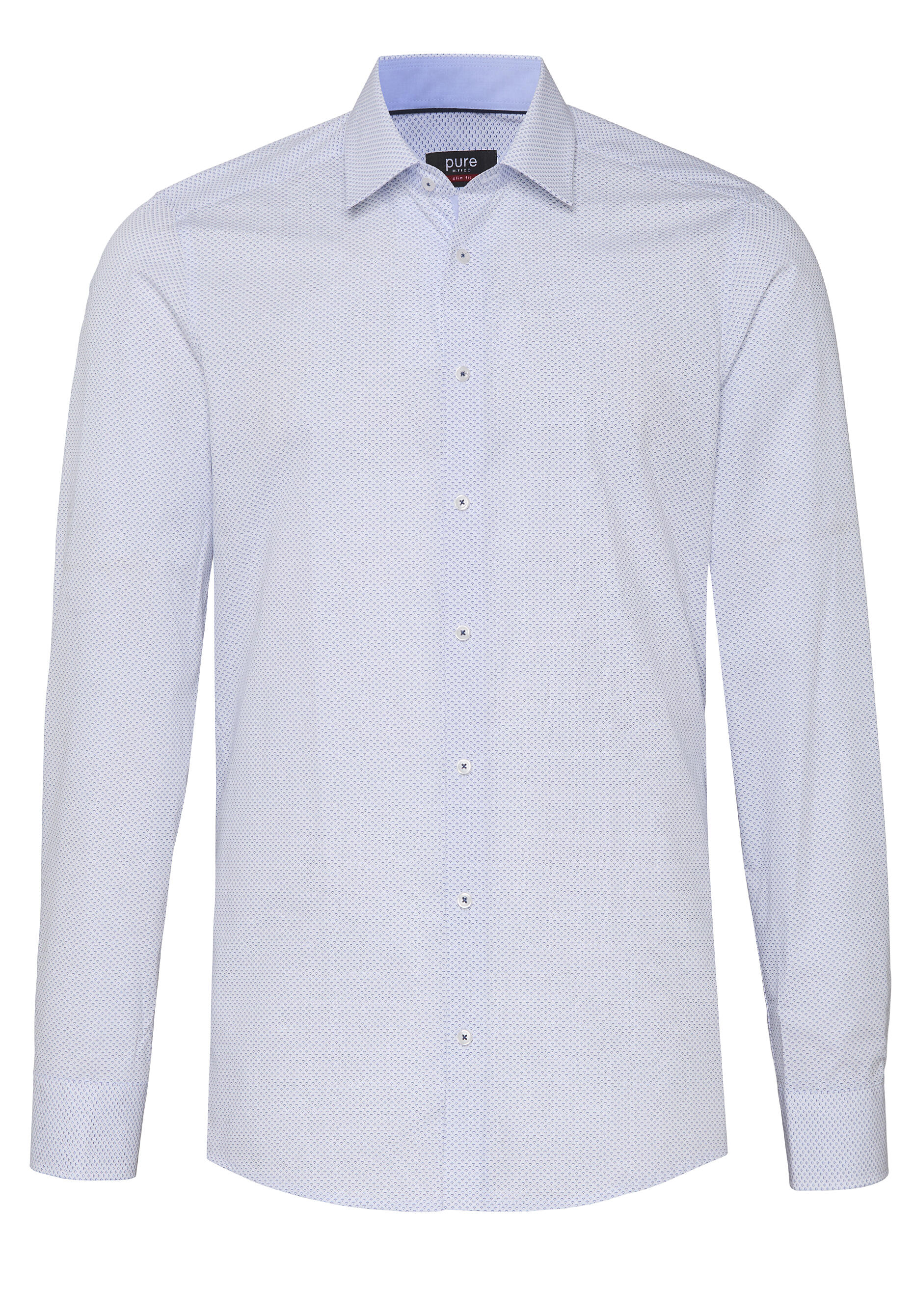 pure - PURE- City Hemd slim fit Langarm blau - Gr. - XXL von pure