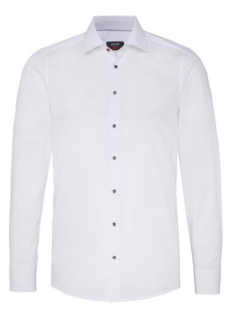 pure - PURE- City Hemd slim fit Langarm weiss - Gr. - L von pure