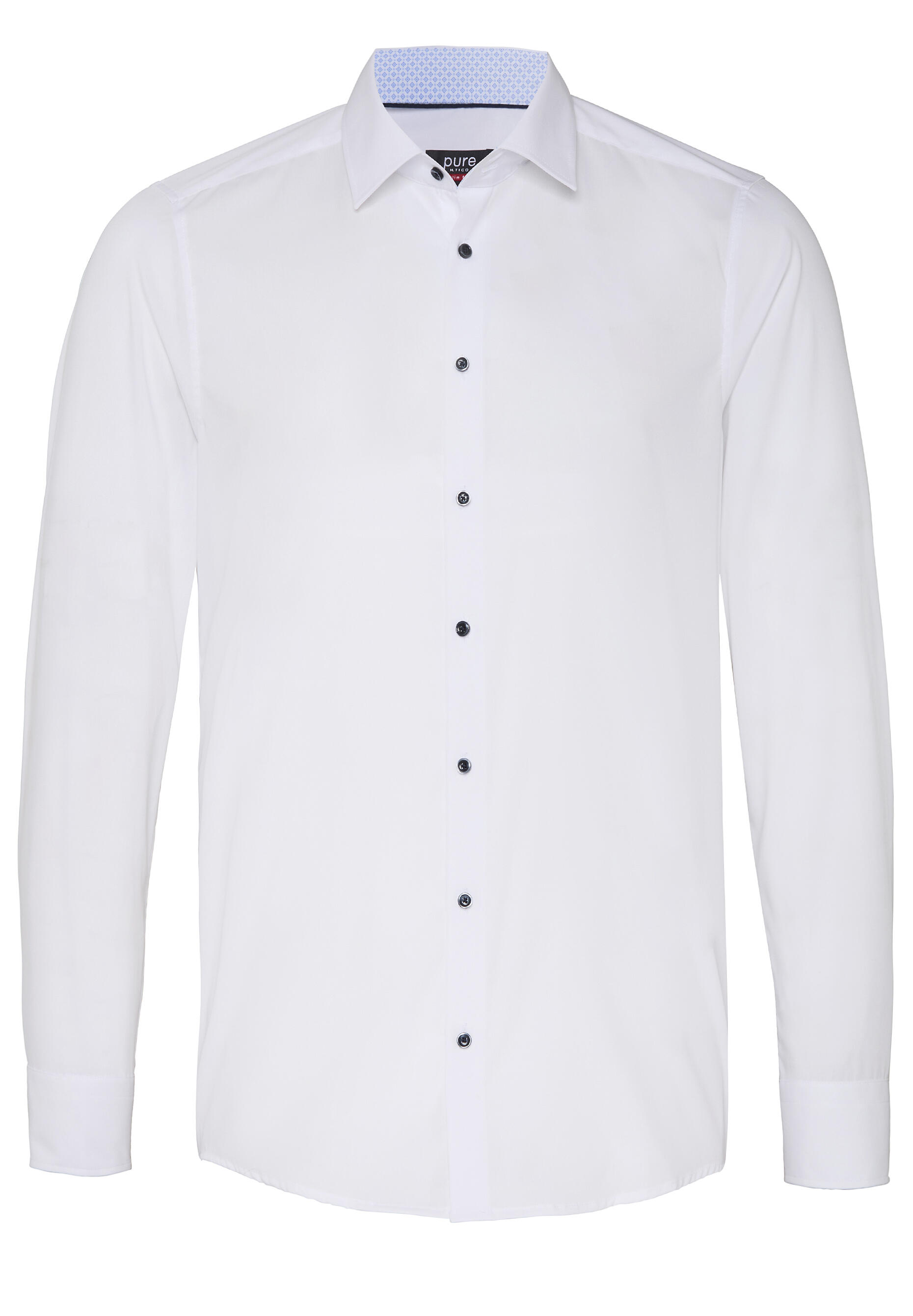 pure - PURE- City Hemd slim fit Langarm weiss - Gr. - XL von pure