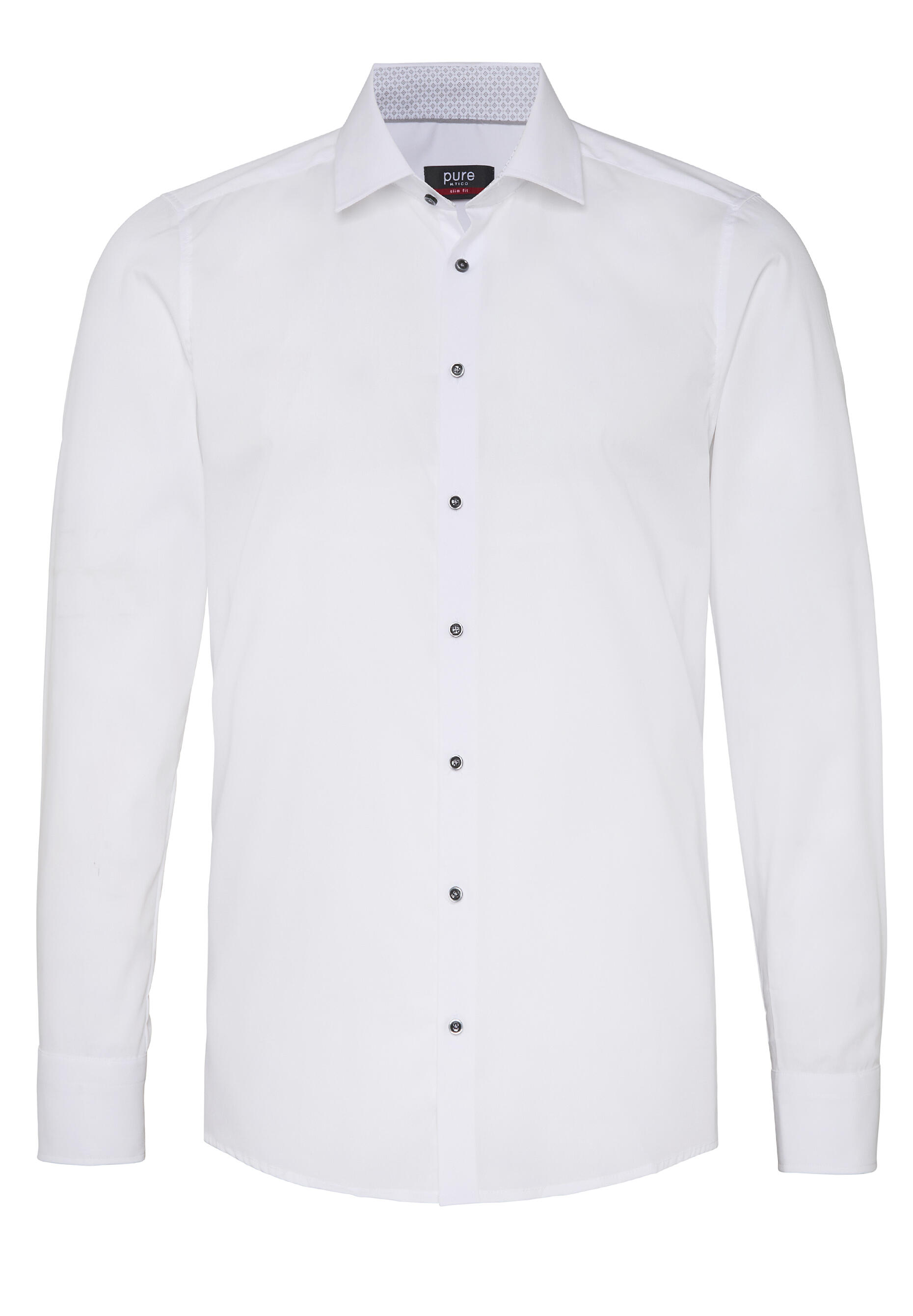 pure - PURE- City Hemd slim fit Langarm weiss - Gr. - XS von pure