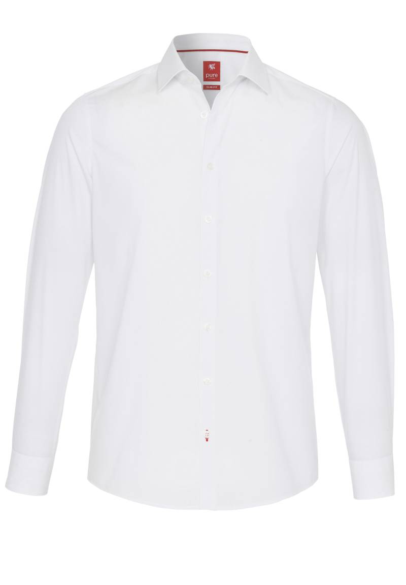pure - PURE- City Hemd slim fit Langarm weiss - Gr. - XS von pure