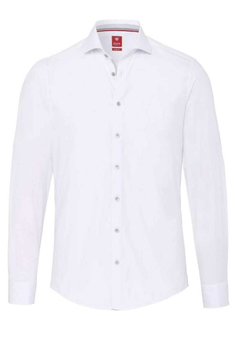 pure - PURE- City Hemd slim fit Langarm weiss - Gr. - XXL von pure