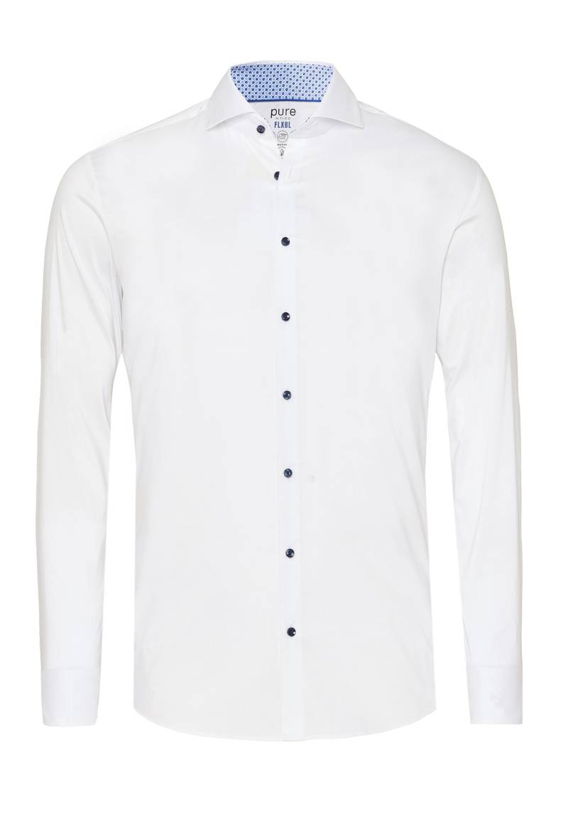 pure - PURE- FLXBL Hemd Langarm weiss - Gr. - 41 von pure