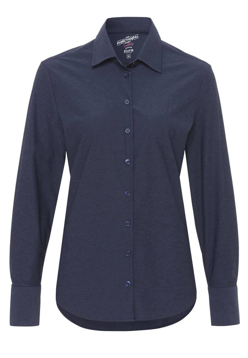 pure - PURE- Functional Bluse Langarm blau - Gr. - M von pure