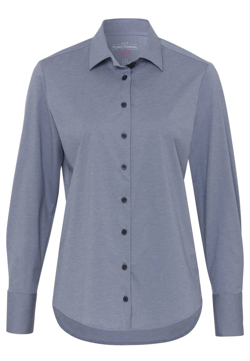 pure - PURE- Functional Bluse Langarm blau - Gr. - S von pure