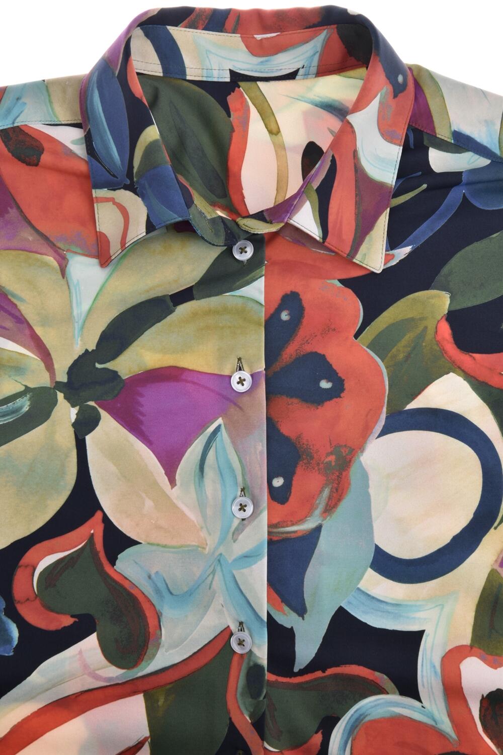 pure - PURE- Functional Bluse Langarm multicolor - Gr. - XS von pure