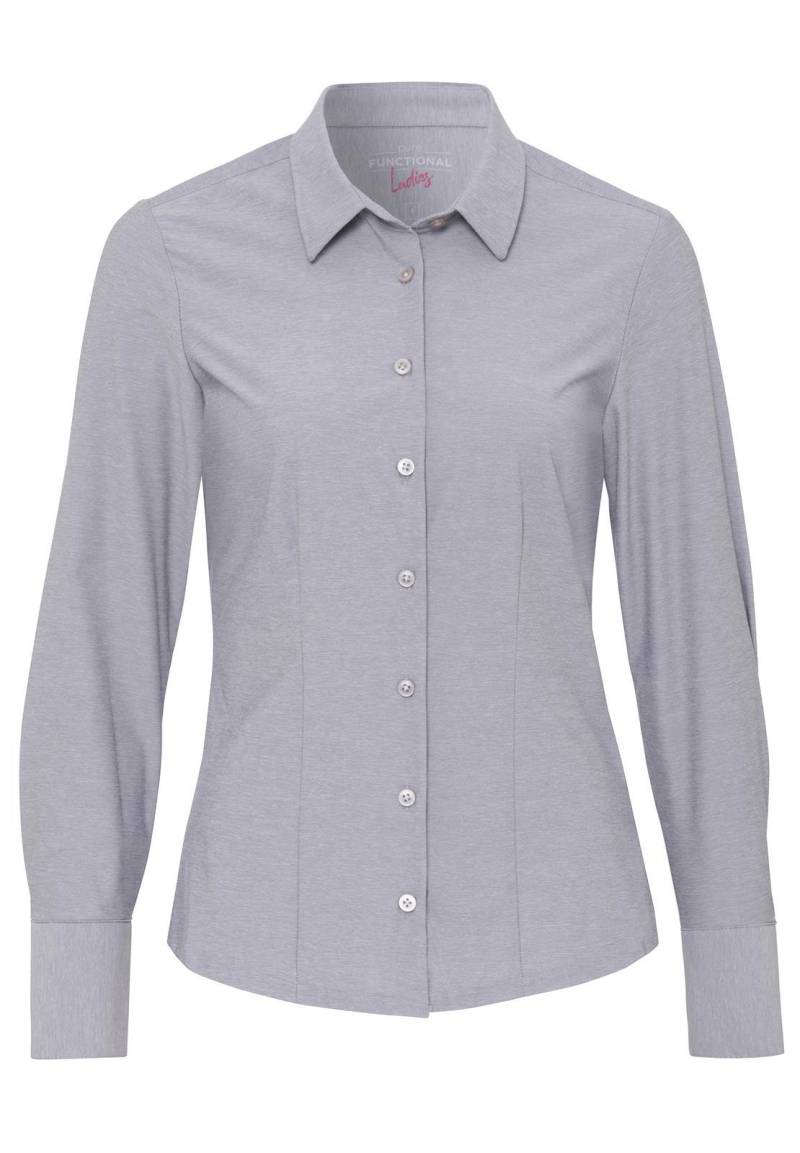 pure - PURE- Functional Bluse slim fit Langarm grau - Gr. - L von pure