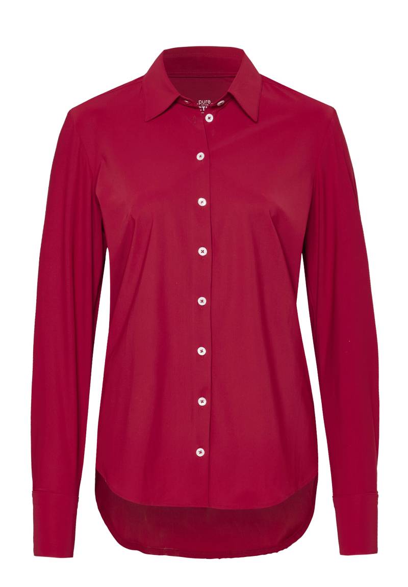 pure - PURE- Functional Bluse slim fit Langarm rot - Gr. - XXL von pure