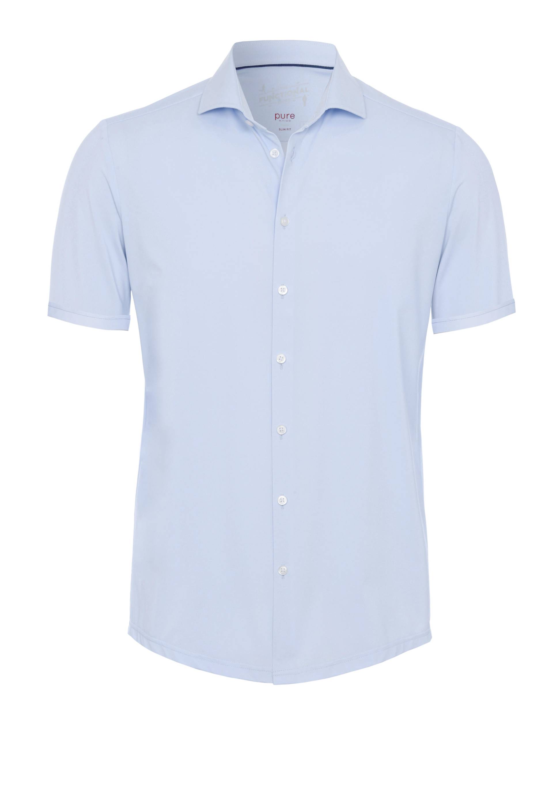 pure - PURE- Functional Hemd Halbarm blau - Gr. - 44 von pure