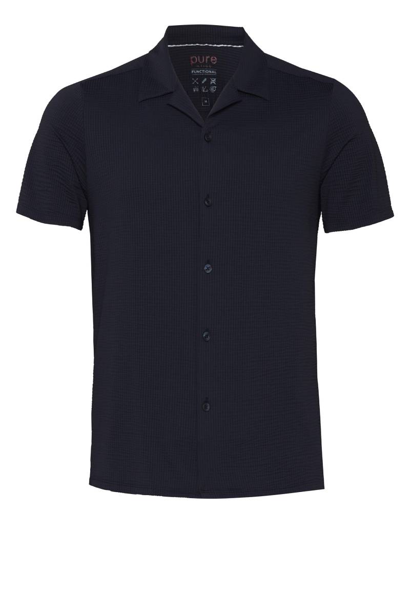 pure - PURE- Functional Hemd Halbarm blau - Gr. - M von pure
