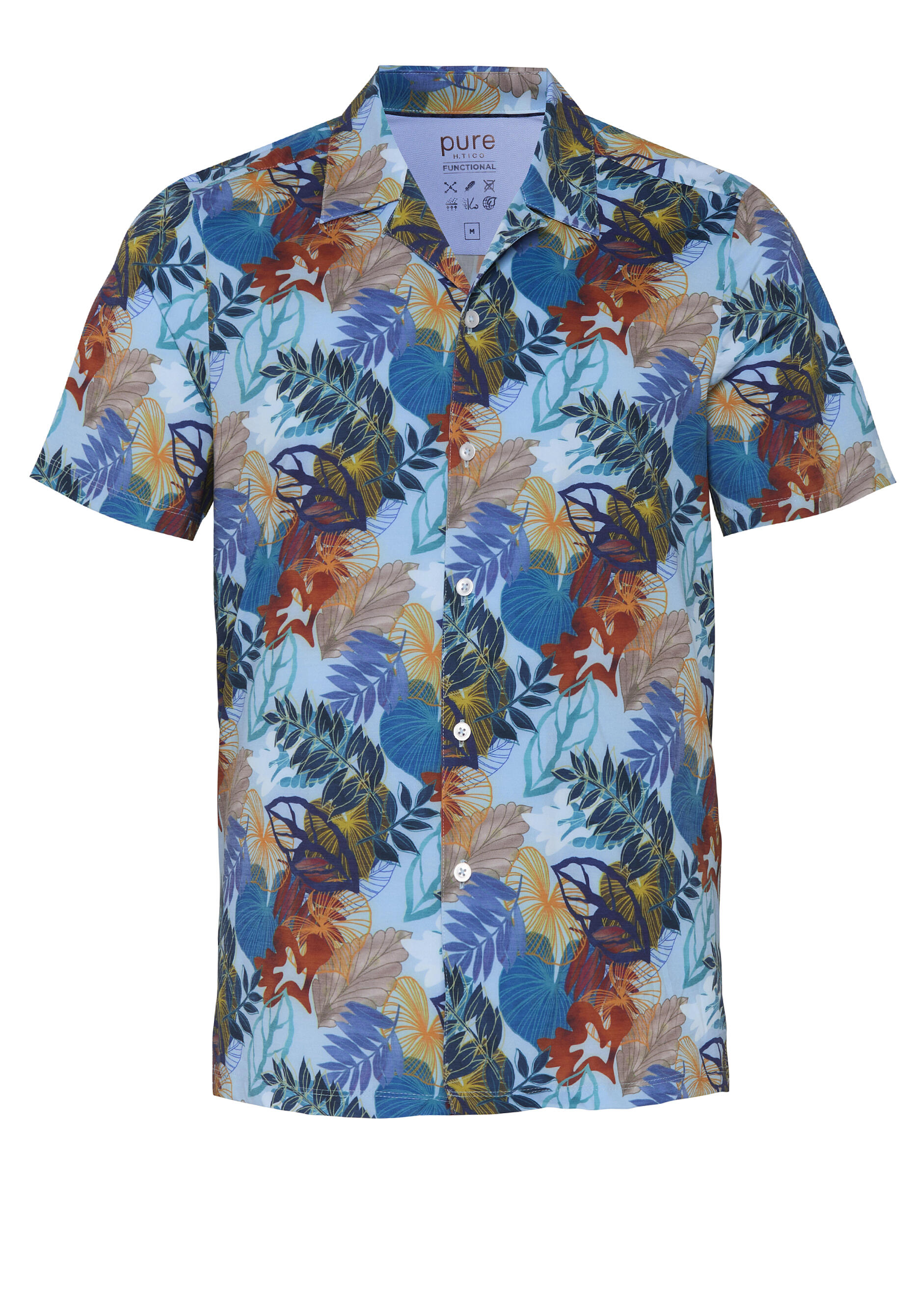 pure - PURE- Functional Hemd Halbarm multicolor - Gr. - S von pure