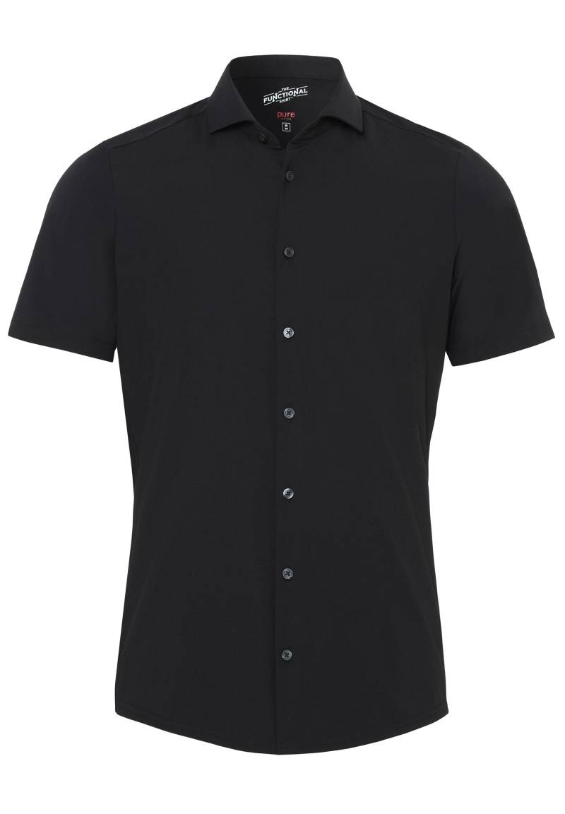 pure - PURE- Functional Hemd Halbarm schwarz - Gr. - 39 von pure