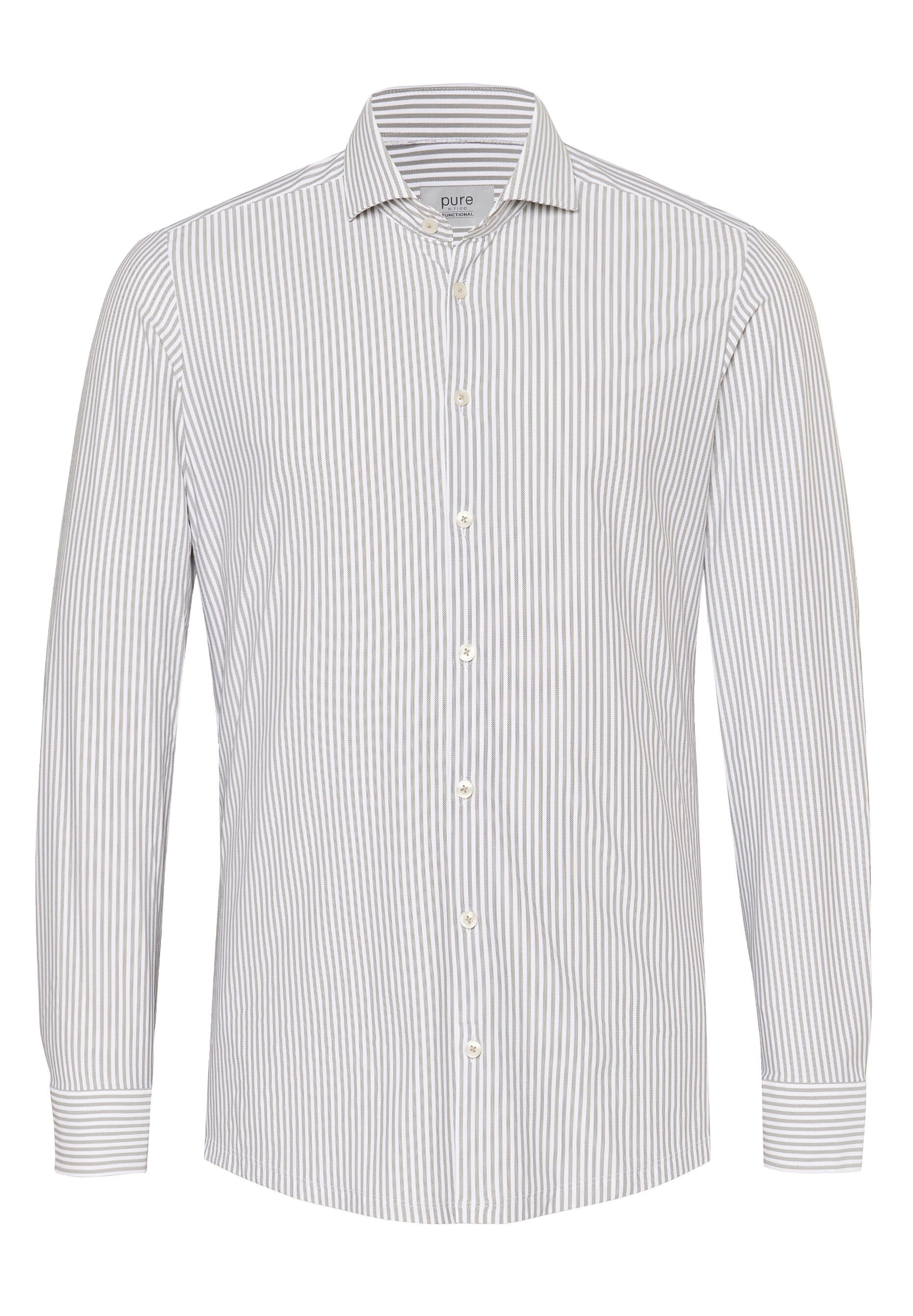 pure - PURE- Functional Hemd Langarm beige - Gr. - 38 von pure