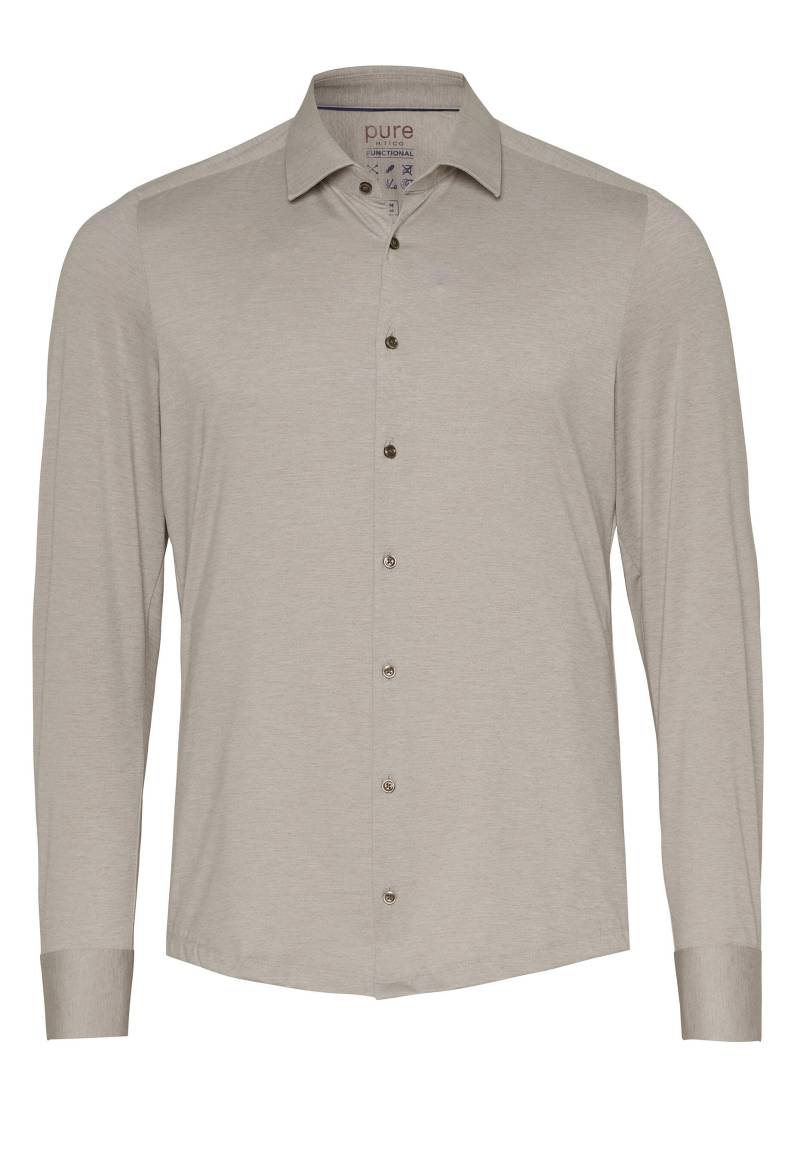pure - PURE- Functional Hemd Langarm beige - Gr. - 40 von pure