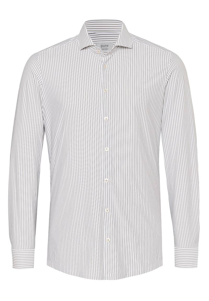 pure - PURE- Functional Hemd Langarm beige - Gr. - 42 von pure