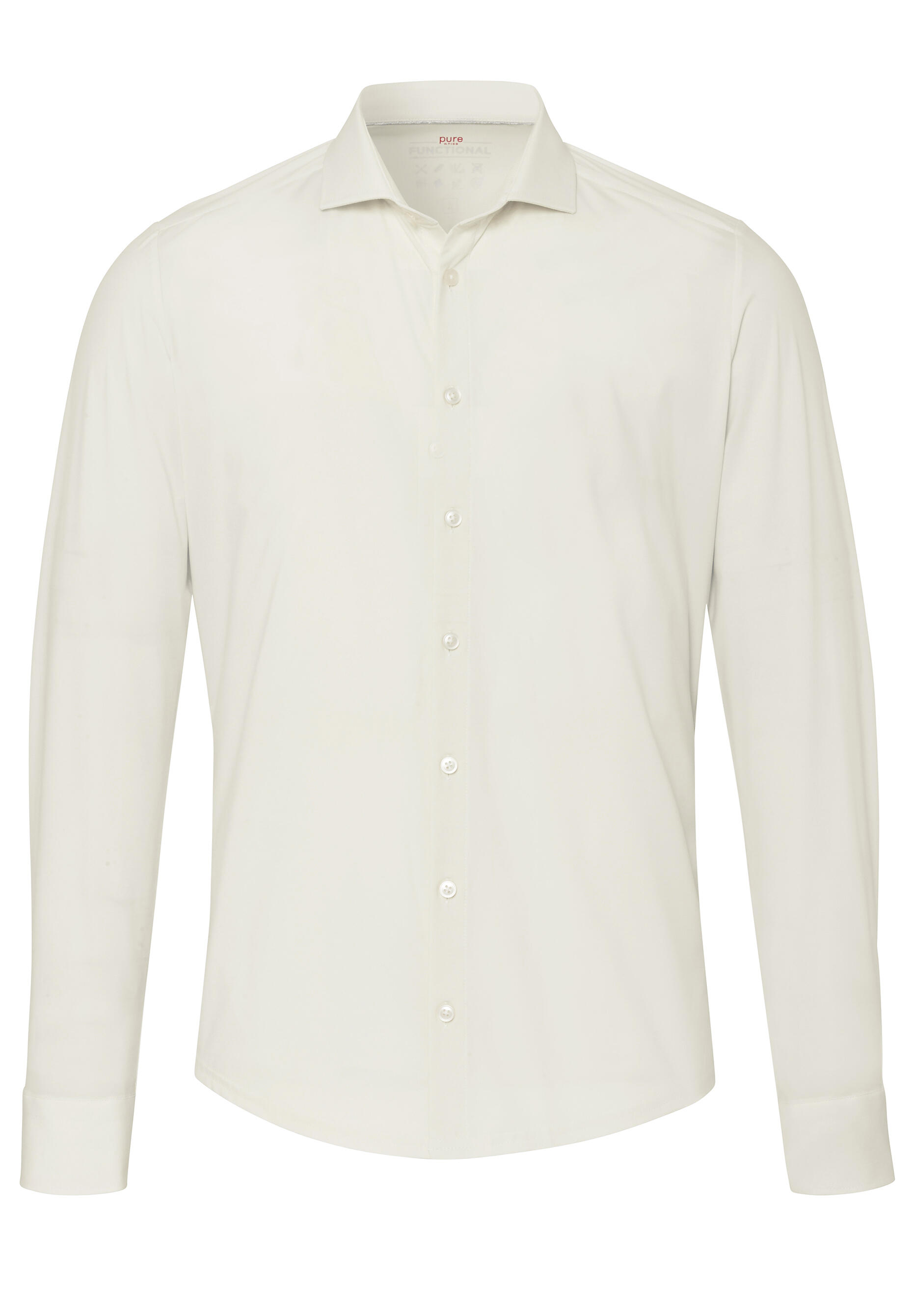 pure - PURE- Functional Hemd Langarm beige - Gr. - 43 von pure