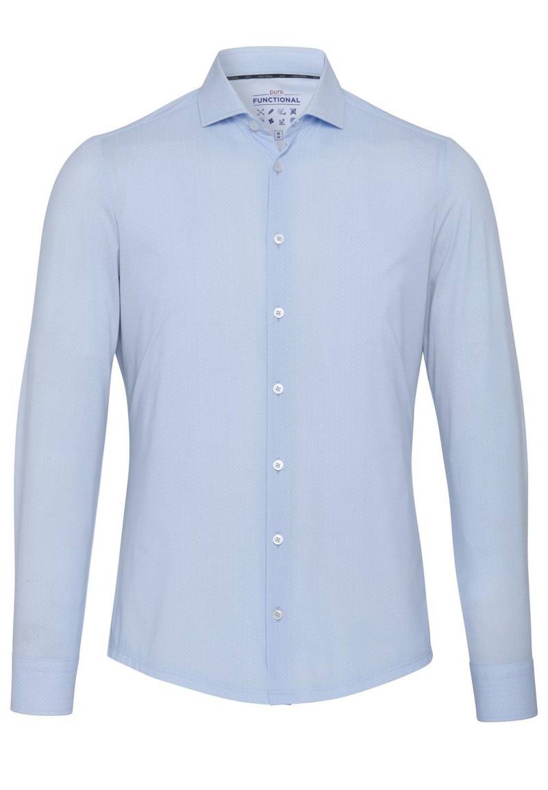 pure - PURE- Functional Hemd Langarm blau - Gr. - 39 von pure