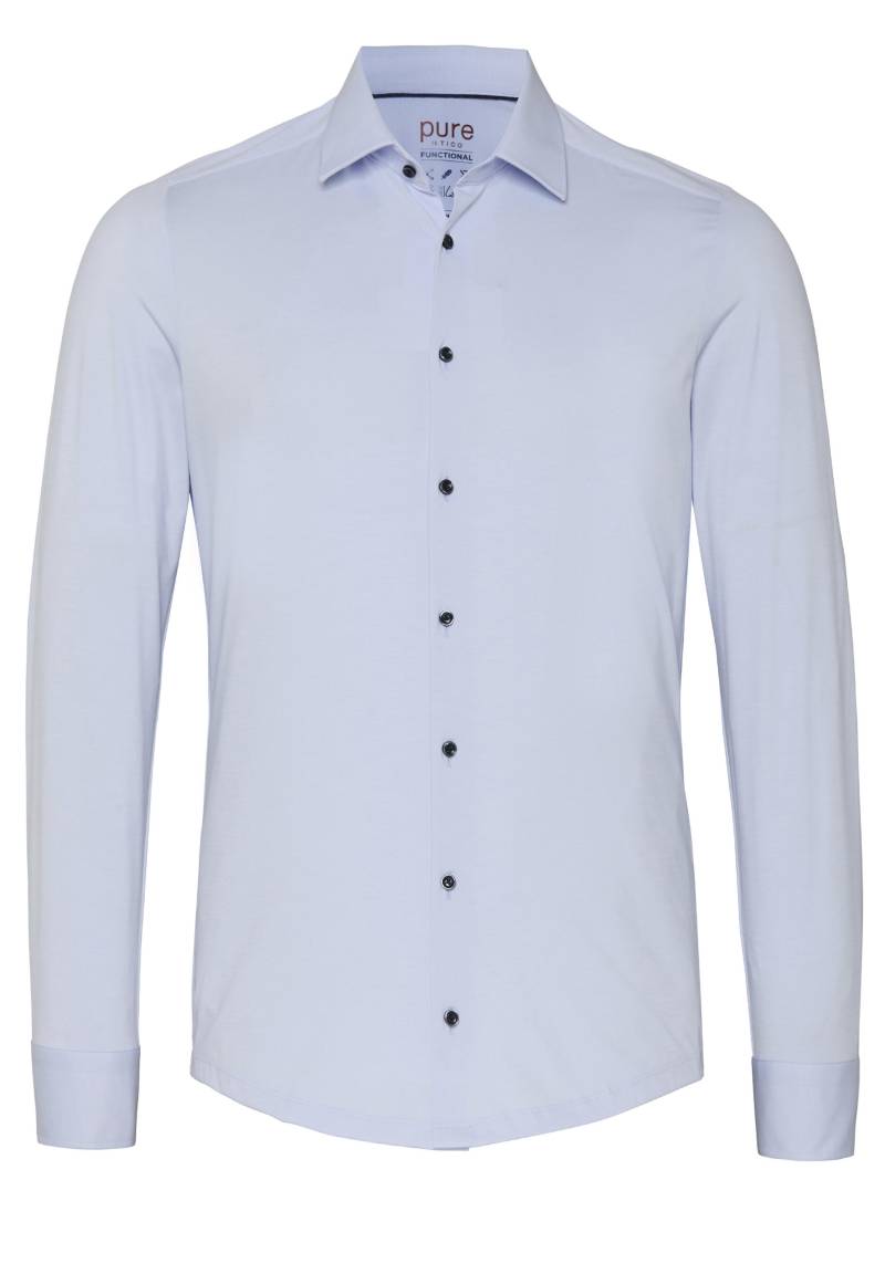 pure - PURE- Functional Hemd Langarm blau - Gr. - 40 von pure