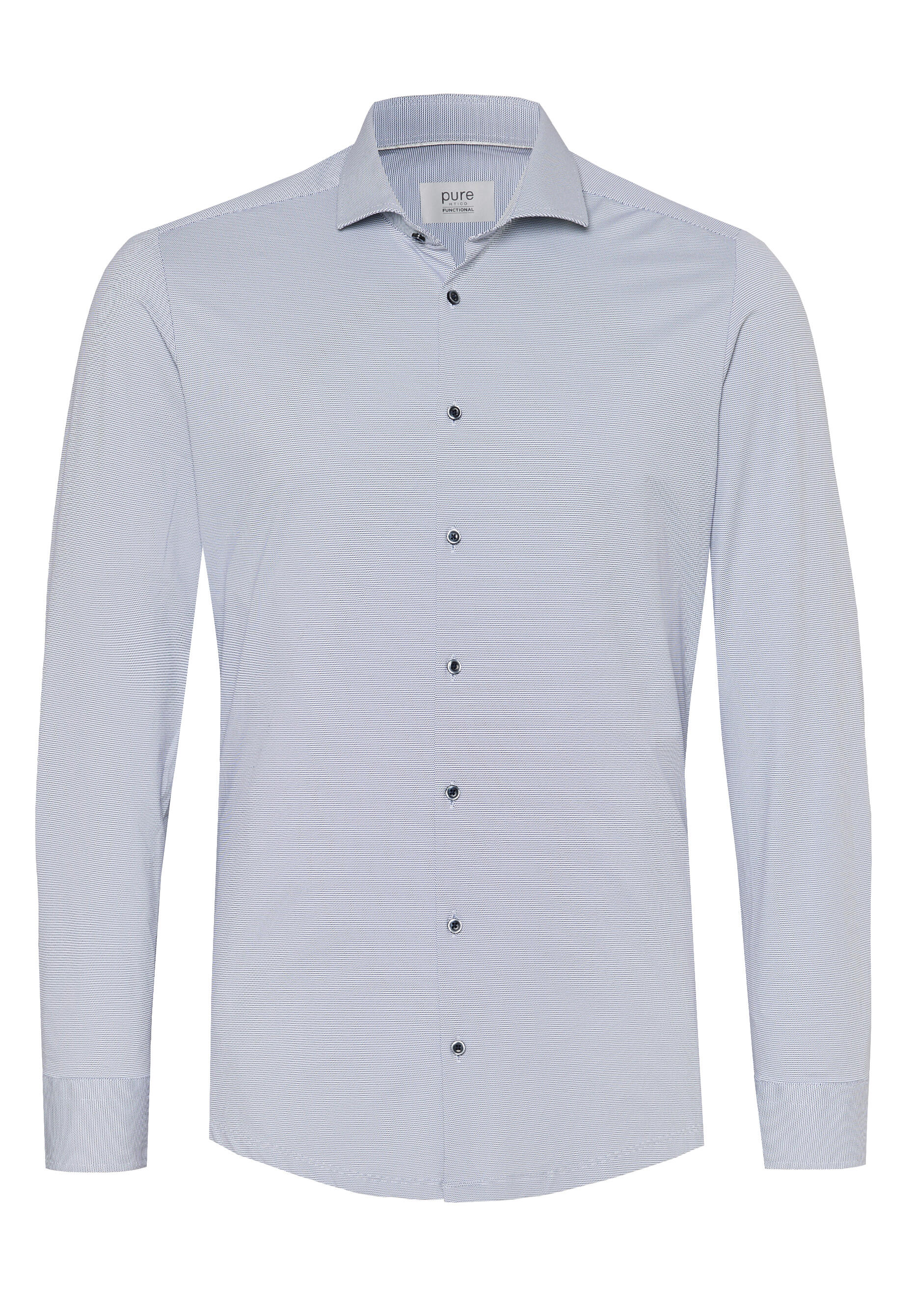 pure - PURE- Functional Hemd Langarm blau - Gr. - 41 von pure