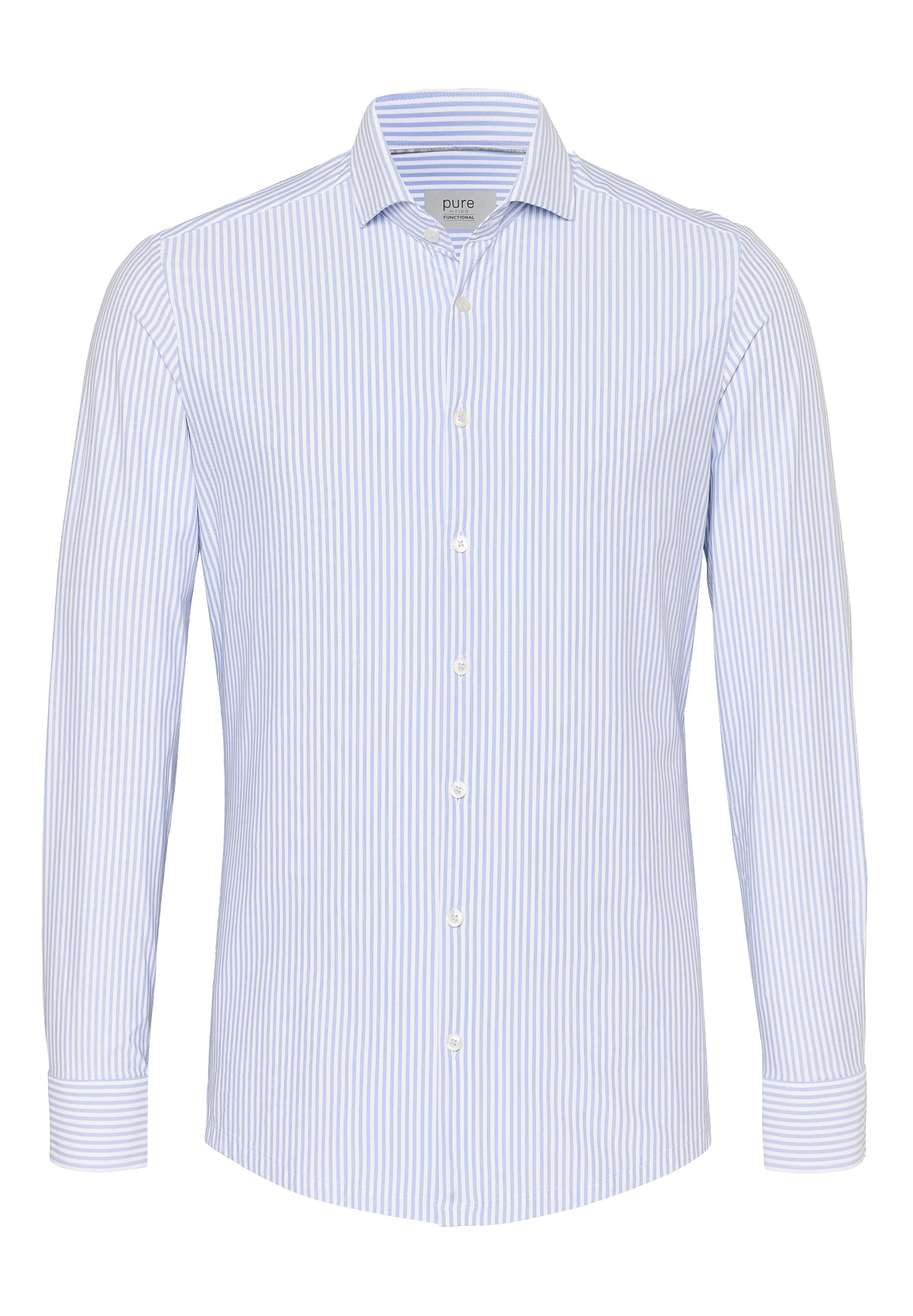 pure - PURE- Functional Hemd Langarm blau - Gr. - 42 von pure