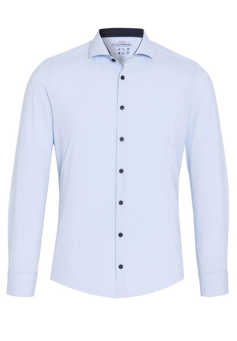 pure - PURE- Functional Hemd Langarm blau - Gr. - 42 von pure