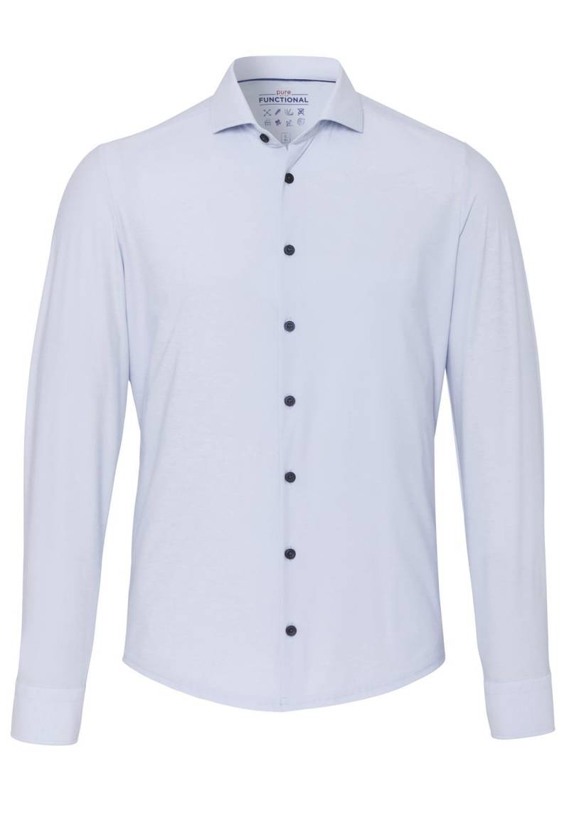 pure - PURE- Functional Hemd Langarm blau - Gr. - 43 von pure