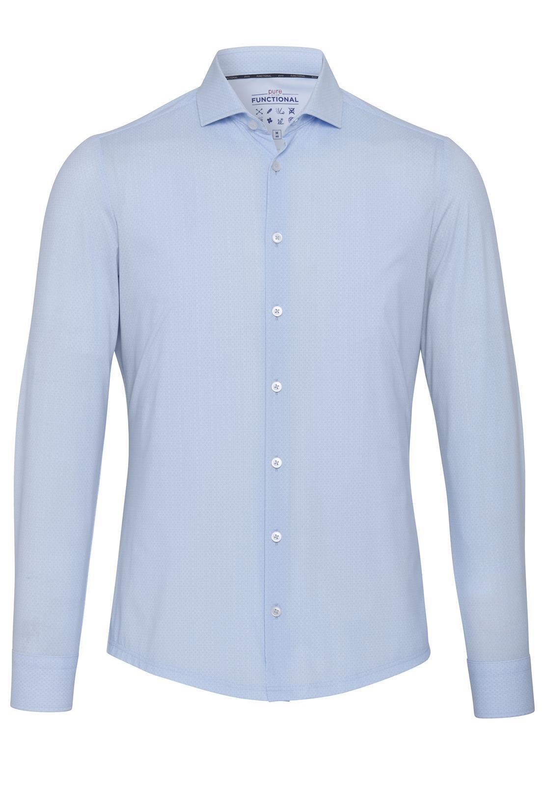 pure - PURE- Functional Hemd Langarm blau - Gr. - 43 von pure