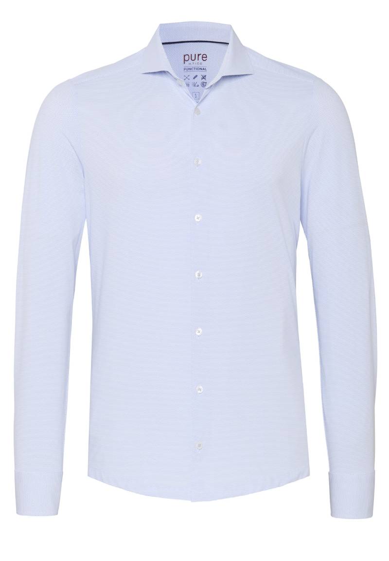pure - PURE- Functional Hemd Langarm blau - Gr. - 43 von pure