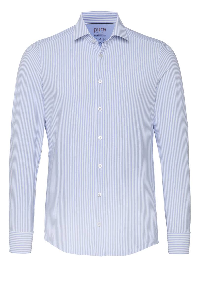 pure - PURE- Functional Hemd Langarm blau - Gr. - 43 von pure