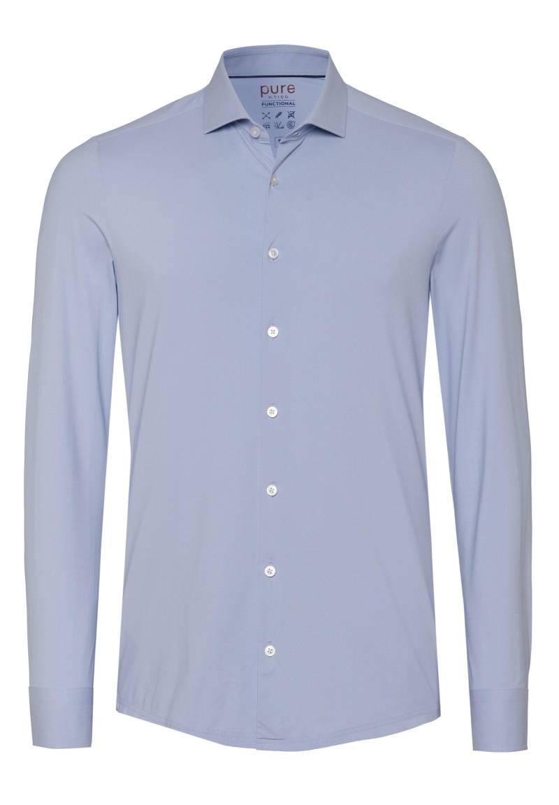 pure - PURE- Functional Hemd Langarm blau - Gr. - 44 von pure