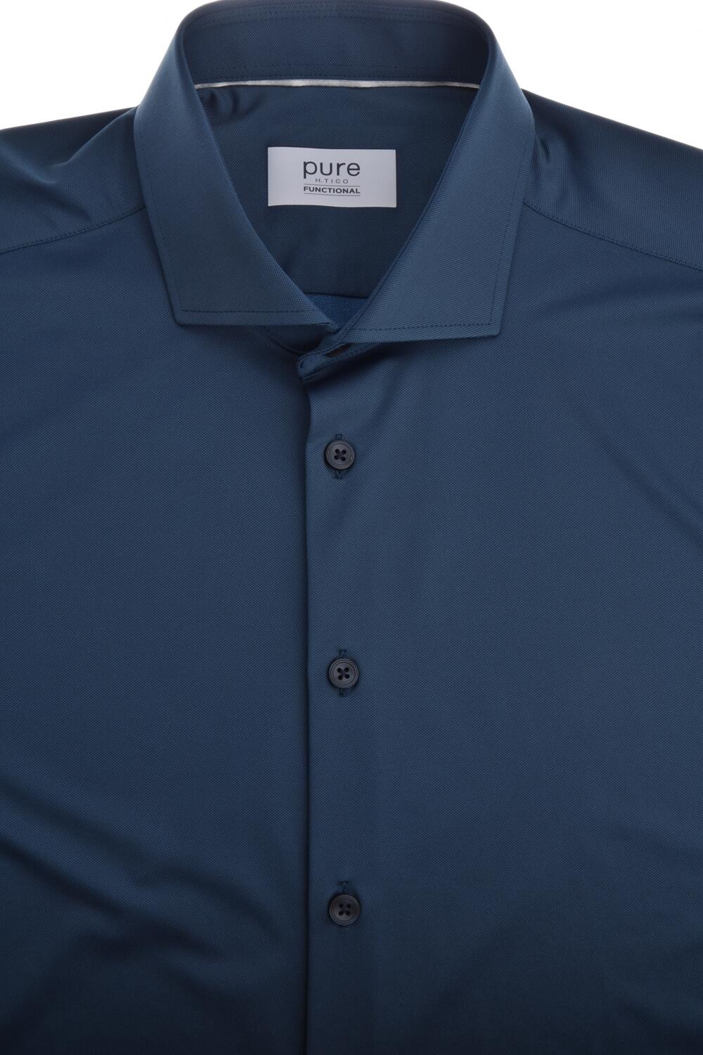 pure - PURE- Functional Hemd Langarm blau - Gr. - 44 von pure