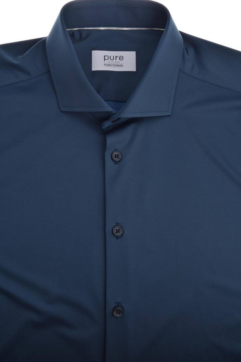 pure - PURE- Functional Hemd Langarm blau - Gr. - 44 von pure