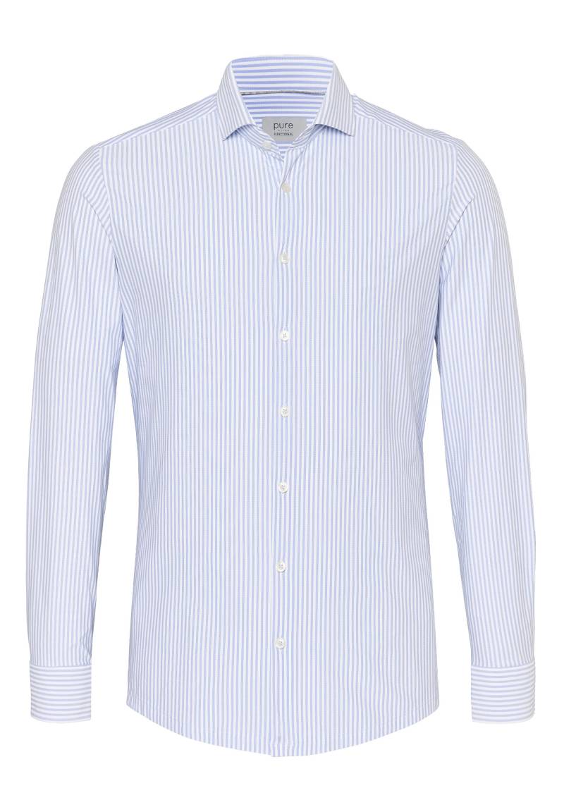 pure - PURE- Functional Hemd Langarm blau - Gr. - 45 von pure