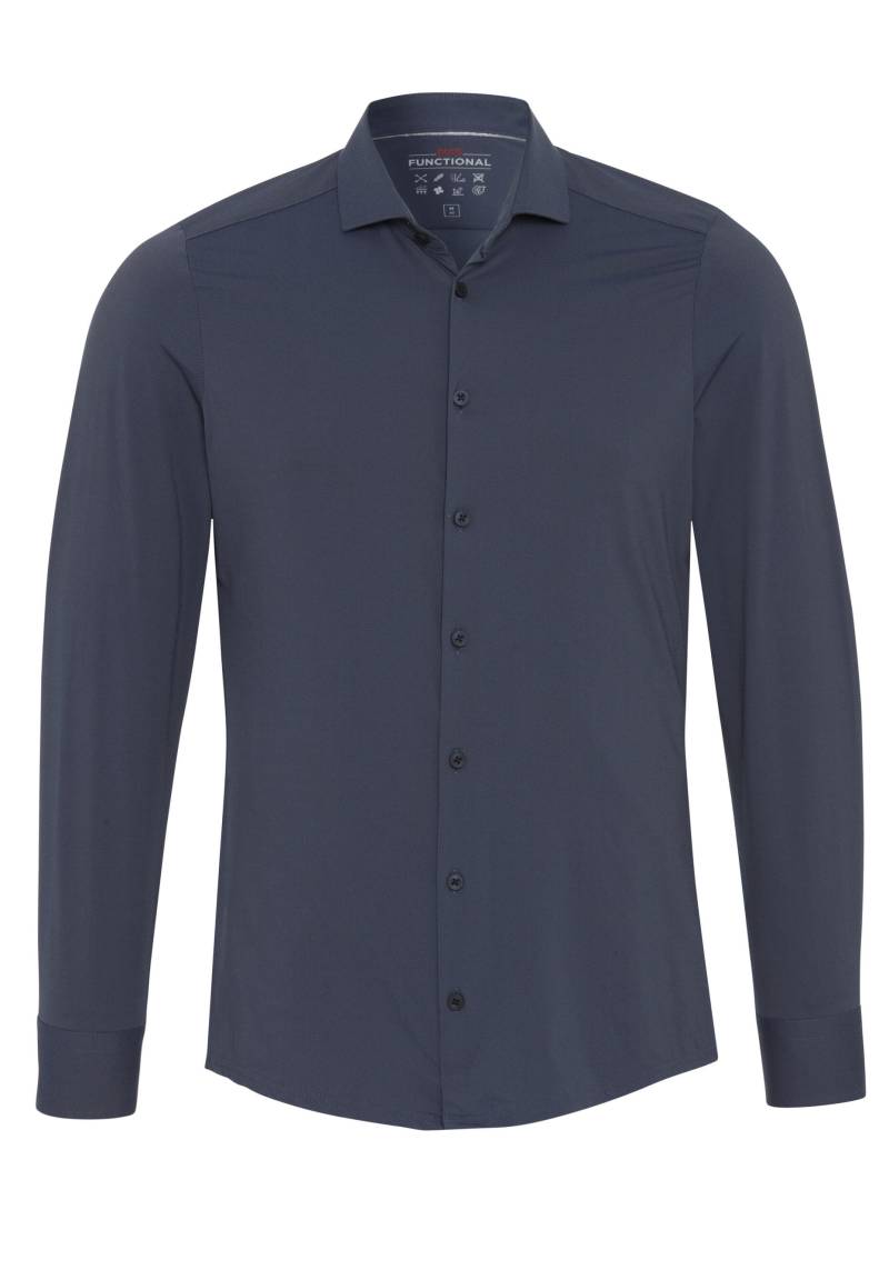 pure - PURE- Functional Hemd Langarm blau - Gr. - 45 von pure