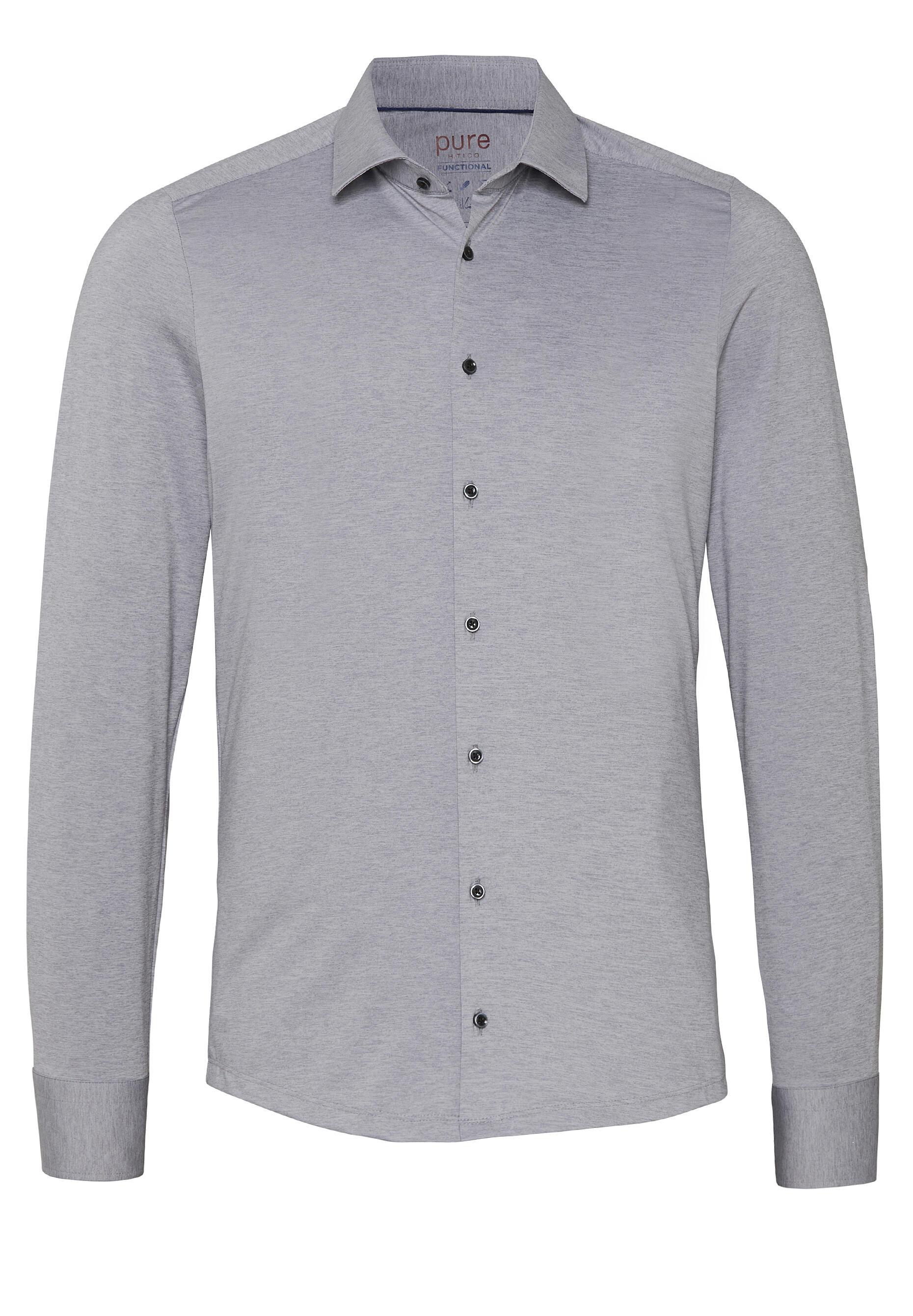 pure - PURE- Functional Hemd Langarm grau - Gr. - 38 von pure