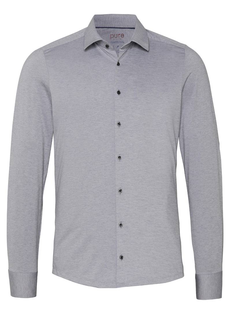 pure - PURE- Functional Hemd Langarm grau - Gr. - 38 von pure