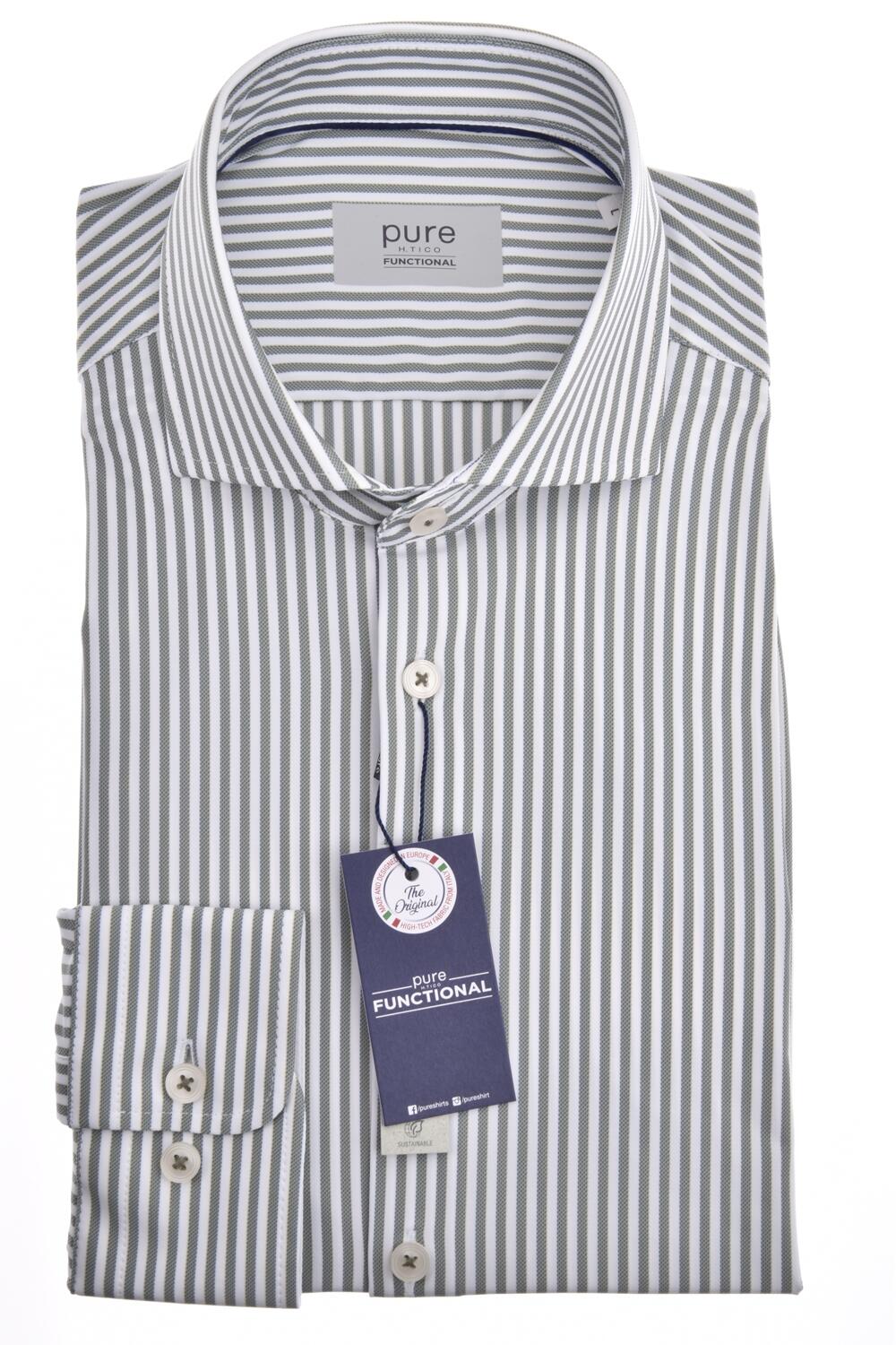 pure - PURE- Functional Hemd Langarm grün - Gr. - 40 von pure