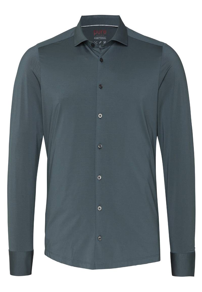 pure - PURE- Functional Hemd Langarm grün - Gr. - 40 von pure
