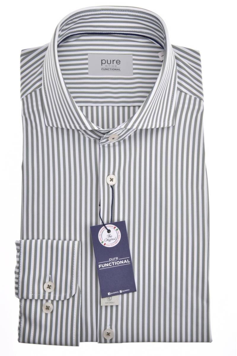 pure - PURE- Functional Hemd Langarm grün - Gr. - 44 von pure