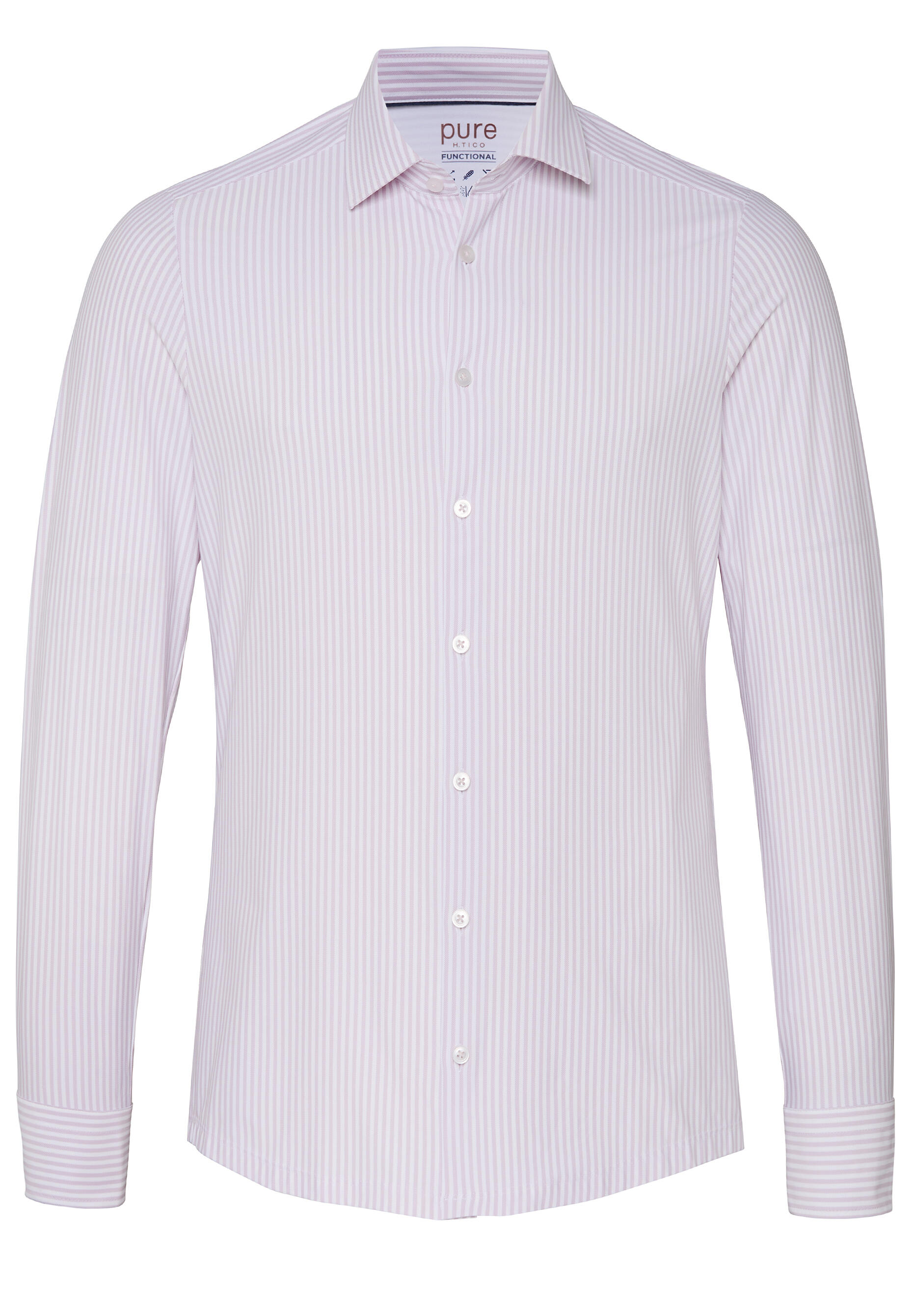 pure - PURE- Functional Hemd Langarm rosa - Gr. - 38 von pure