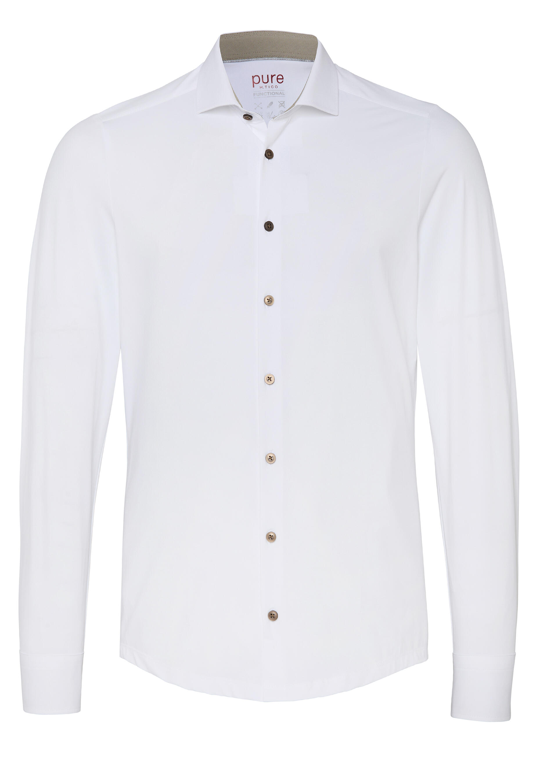 pure - PURE- Functional Hemd Langarm weiss - Gr. - 39 von pure