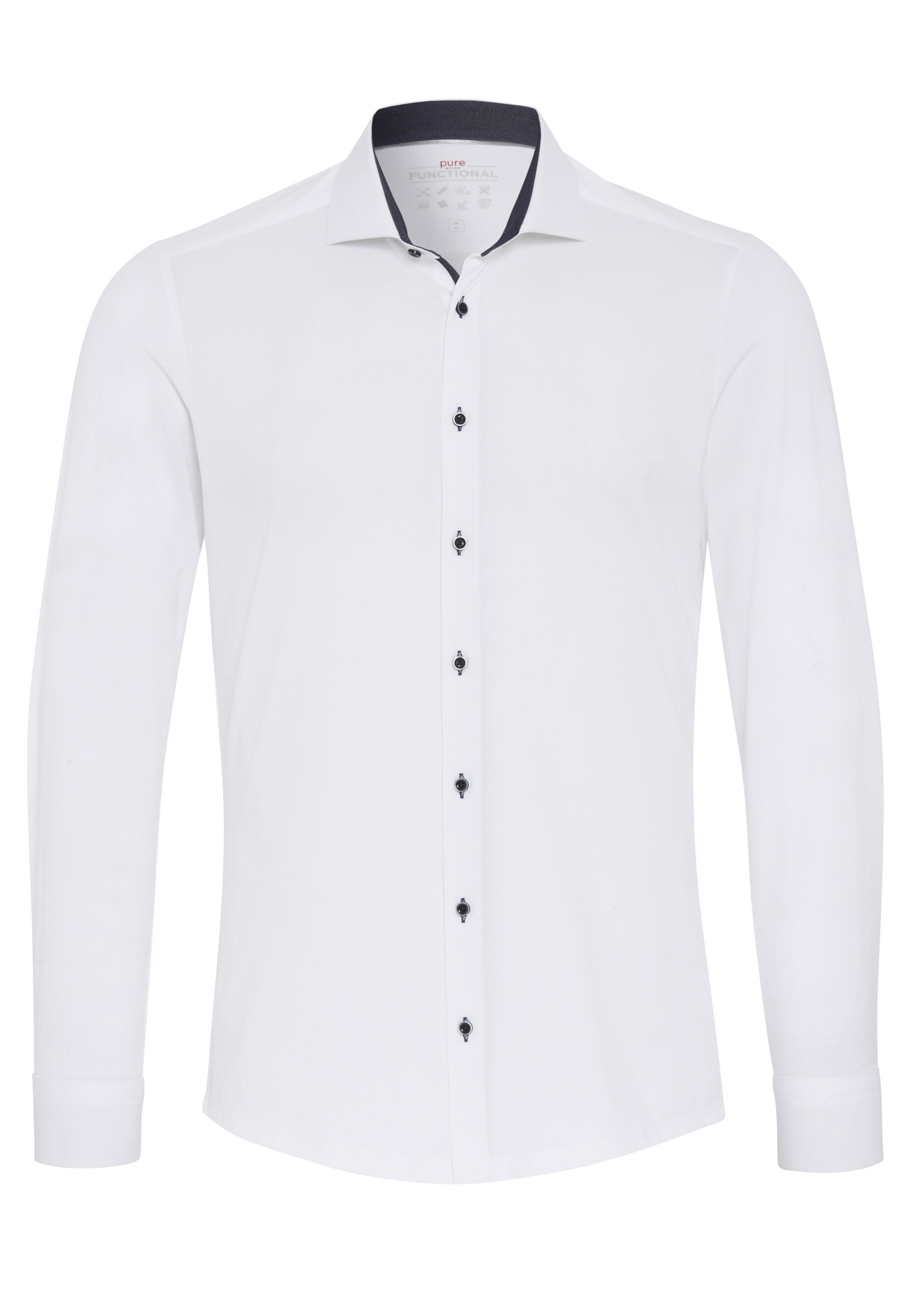 pure - PURE- Functional Hemd Langarm weiss - Gr. - 41 von pure