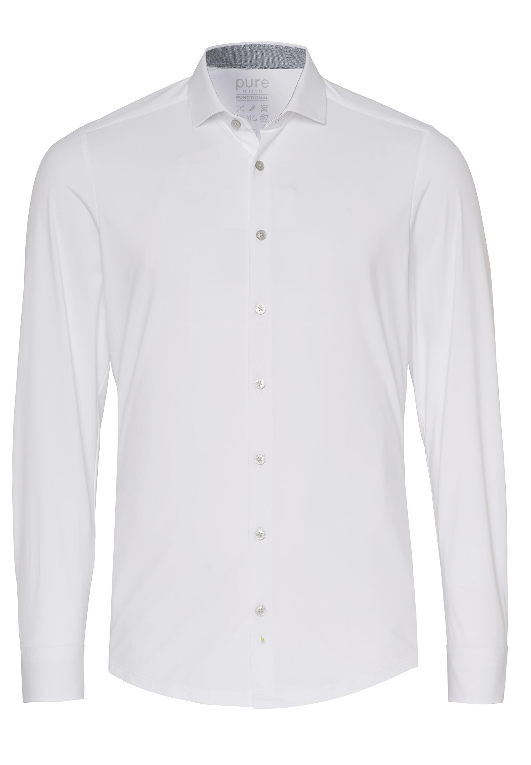 pure - PURE- Functional Hemd Langarm weiss - Gr. - 43 von pure