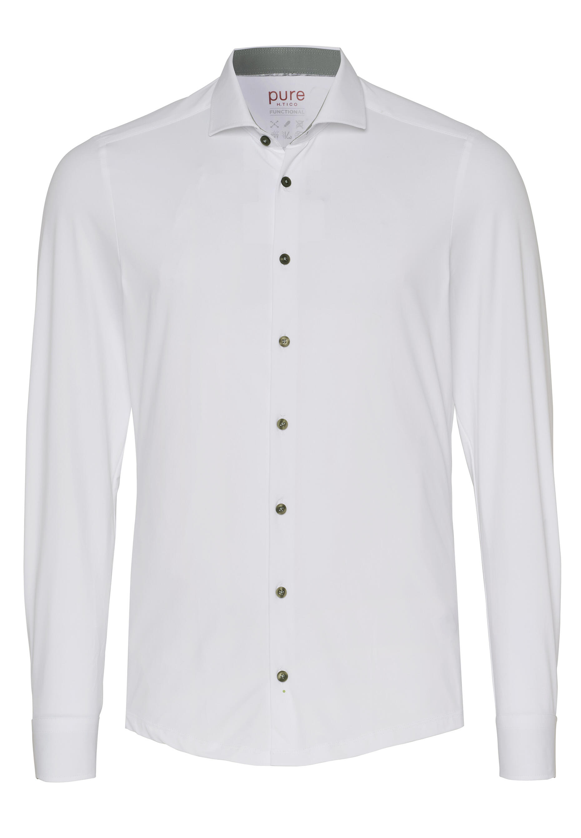 pure - PURE- Functional Hemd Langarm weiss - Gr. - 44 von pure