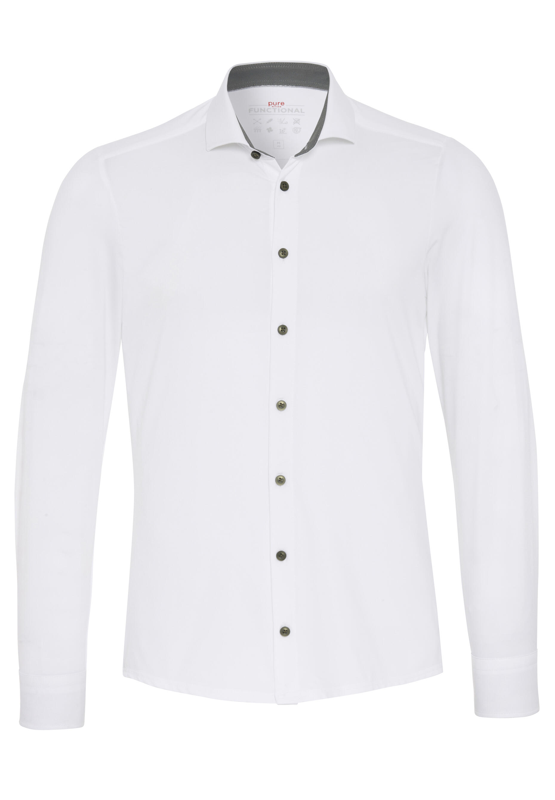 pure - PURE- Functional Hemd Langarm weiss - Gr. - 46 von pure