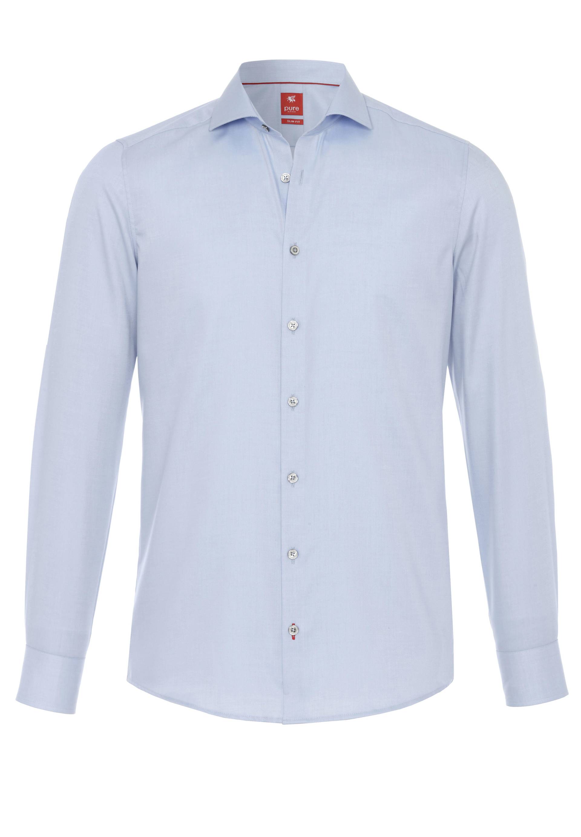 pure - PURE Hemd City slim fit Langarm blau - Gr. - XS von pure