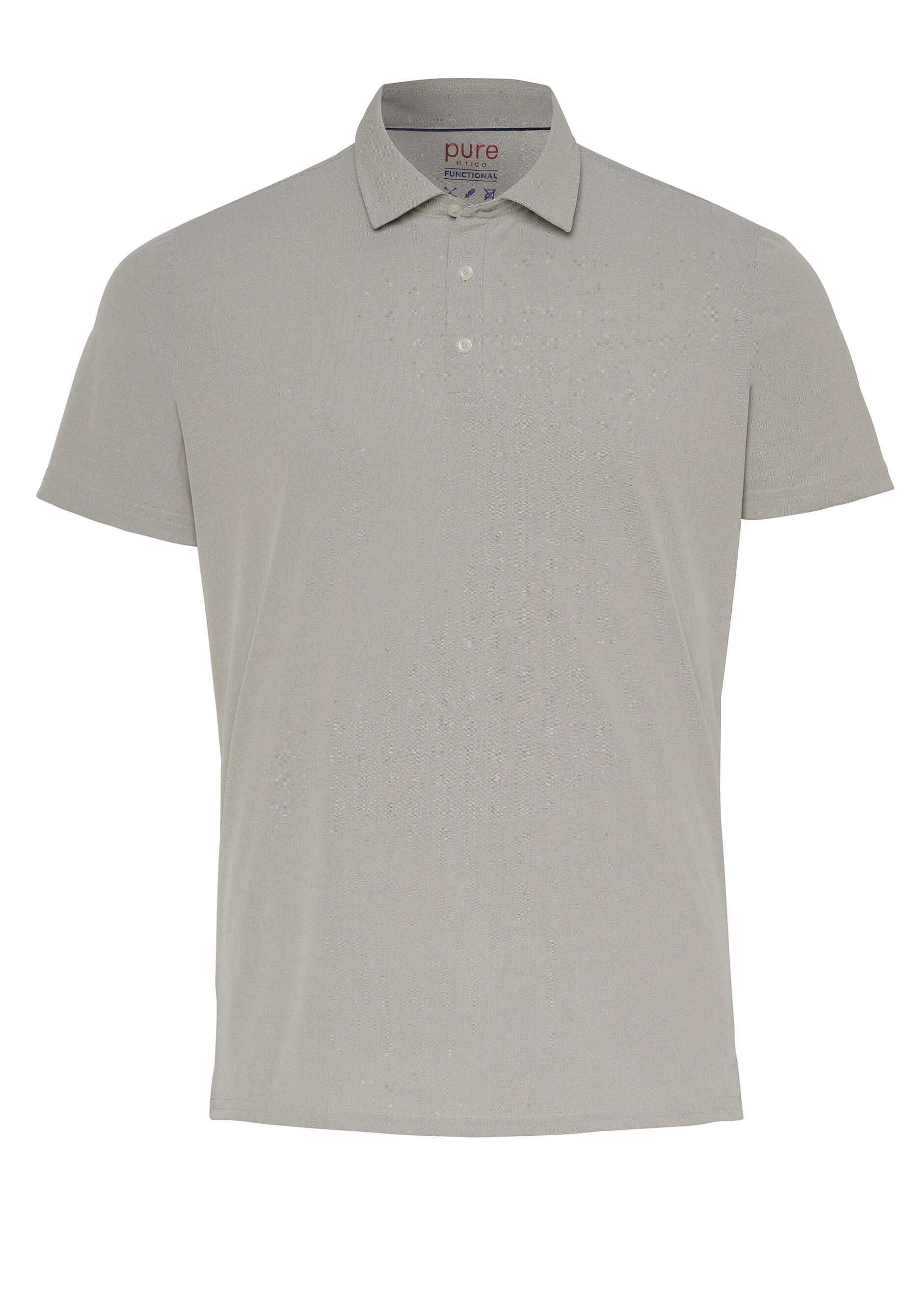 pure - Pure Functional Polo slim fit Halbarm beige - Gr. - XXL von pure